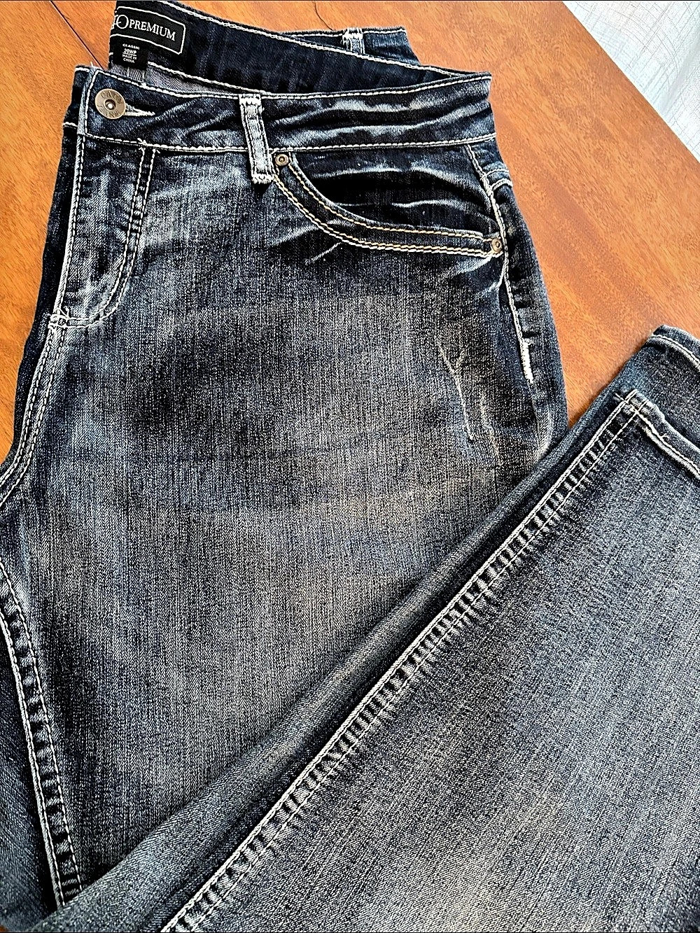 CATO Premium Women's Boot Classic Plus-size Petite Distressed Jeans